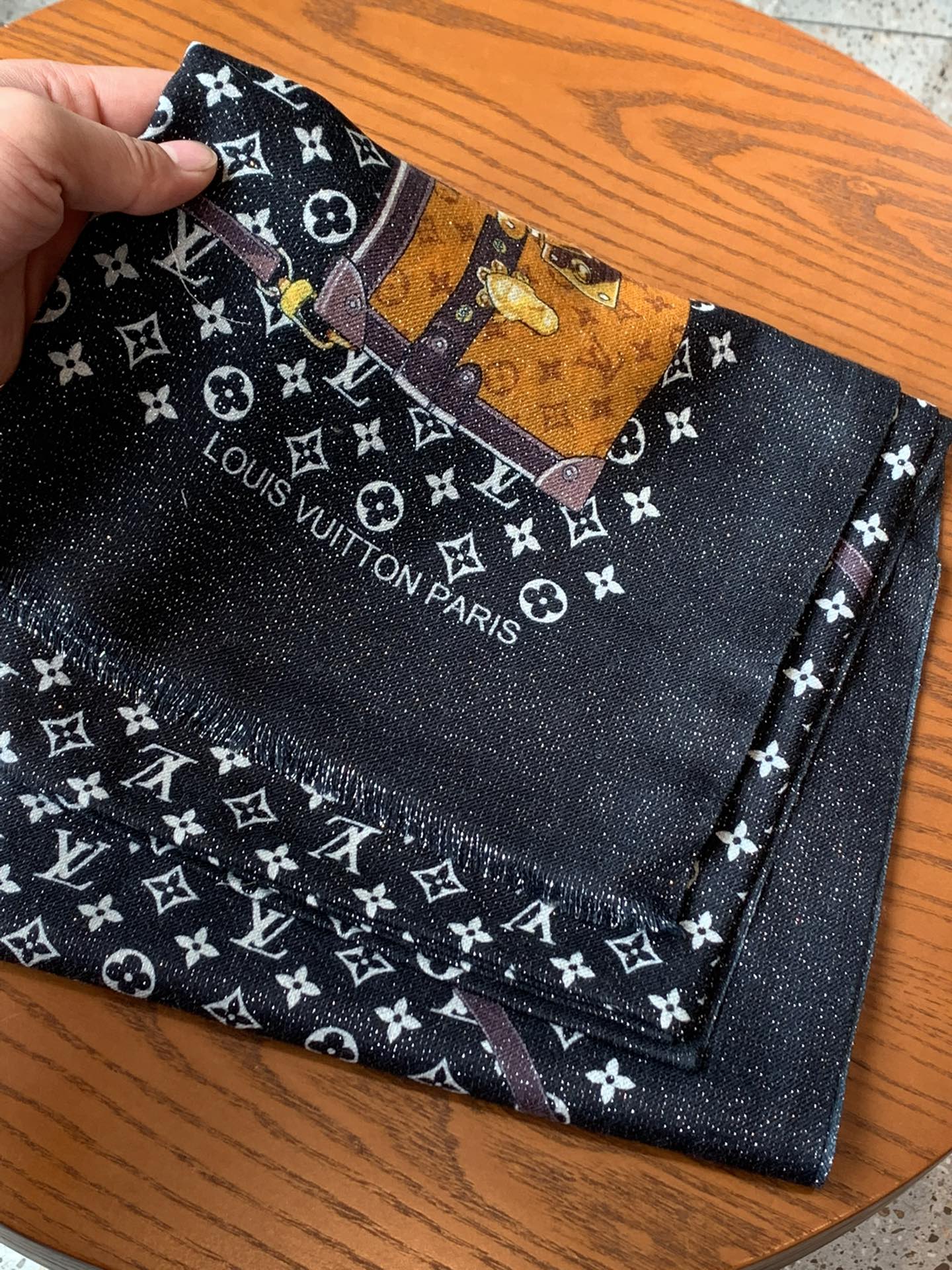 Шарф LV Le Tout Paris - 110-200 см - Кашемир - Черный