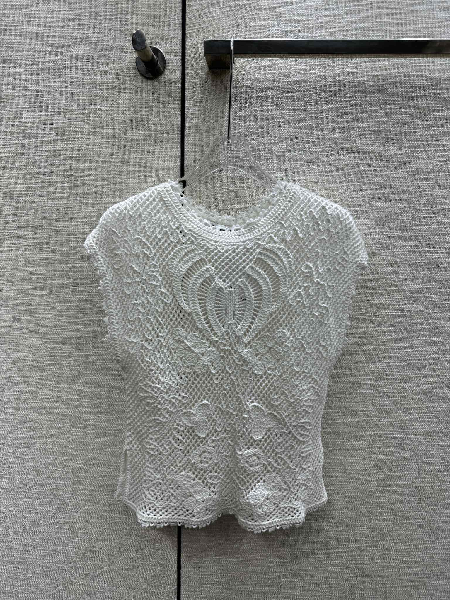 Dior - 2403-24 Новейший ажурный вязаный жилет для ранней весны