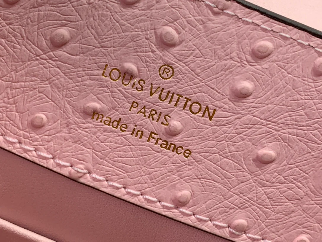 LV Capucines BB - Сумка из коровьей кожи с жемчужной цепочкой - Розовая