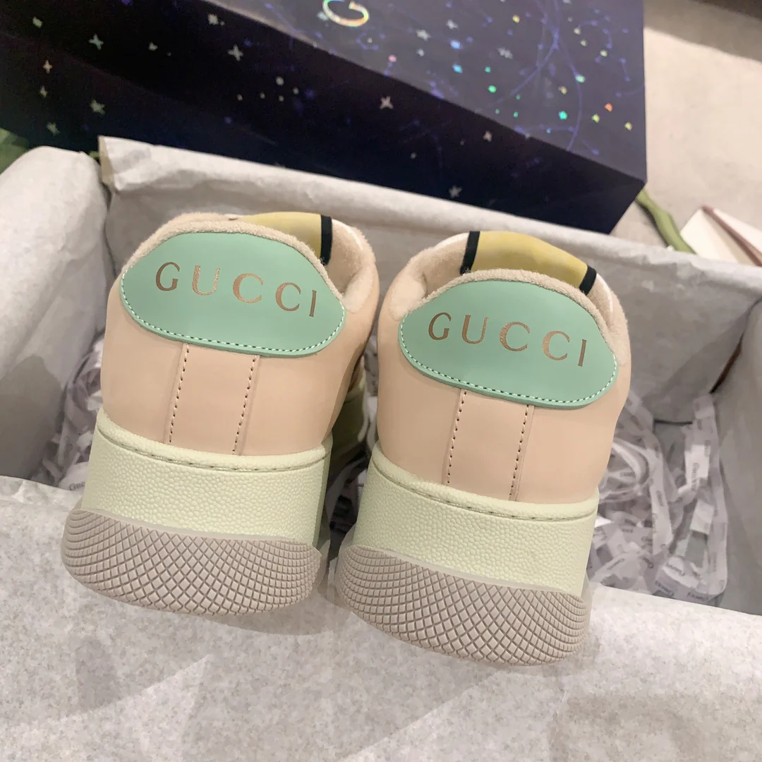 Новинка Gucci 2023 года - Туфли на платформе Dirty Shoes - Розовые