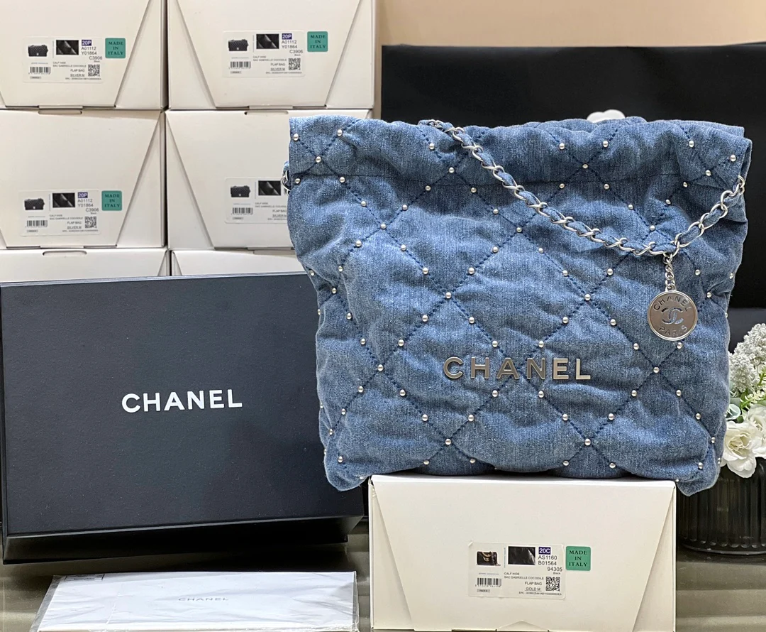 Сумка Chanel 24s 22 Series Rivet Denim Bag - Маленькая