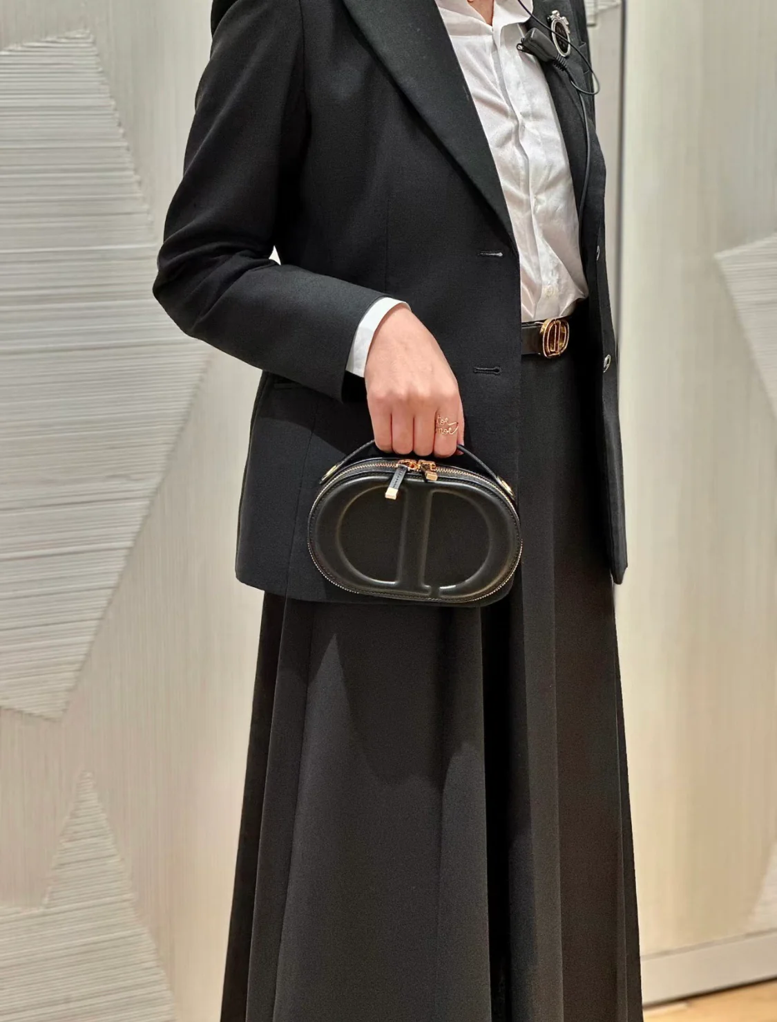 Фирменная сумка-фотоаппарат Dior - черная