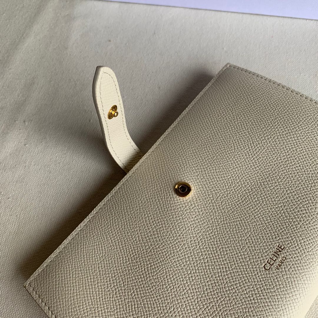 Длинный кошелек Celine - Кошелек с ремешком из зернистой телячьей кожи