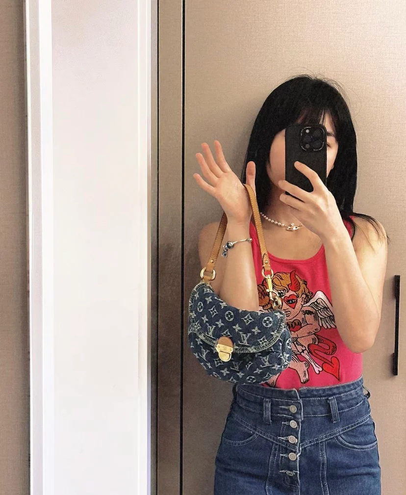 m95050-LV-mini-pretty-denim shoulder bag