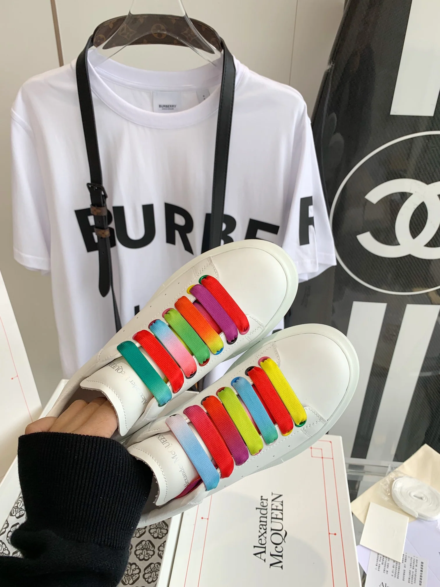 McQueen - Улучшенные классические белые кроссовки - Разноцветные