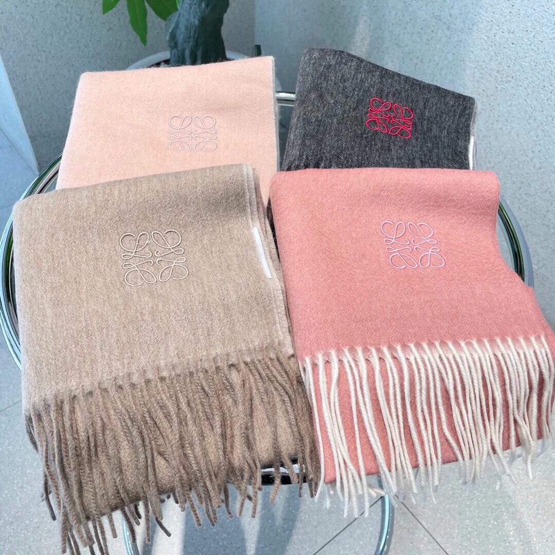 Двусторонний кашемировый шарф Lolwei - 32 - 180 см - 1