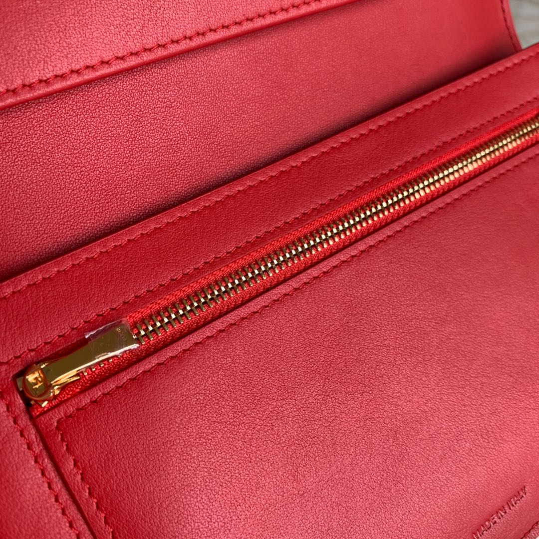 Длинный кошелек Celine - Кошелек с ремешком из крупнозернистой телячьей кожи - 3