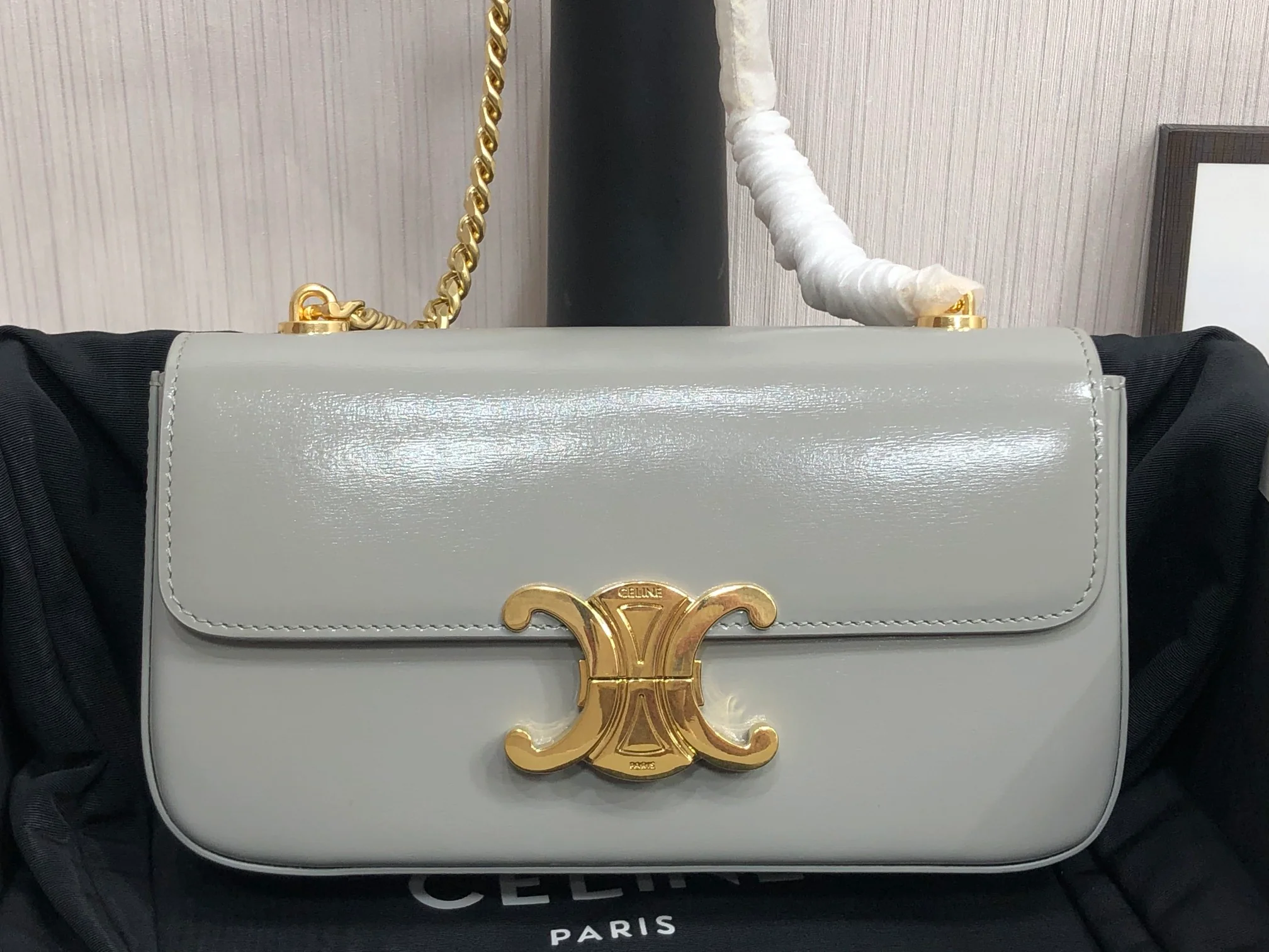 Кожаный рюкзак Celine Triomphe - сумка через плечо - 8