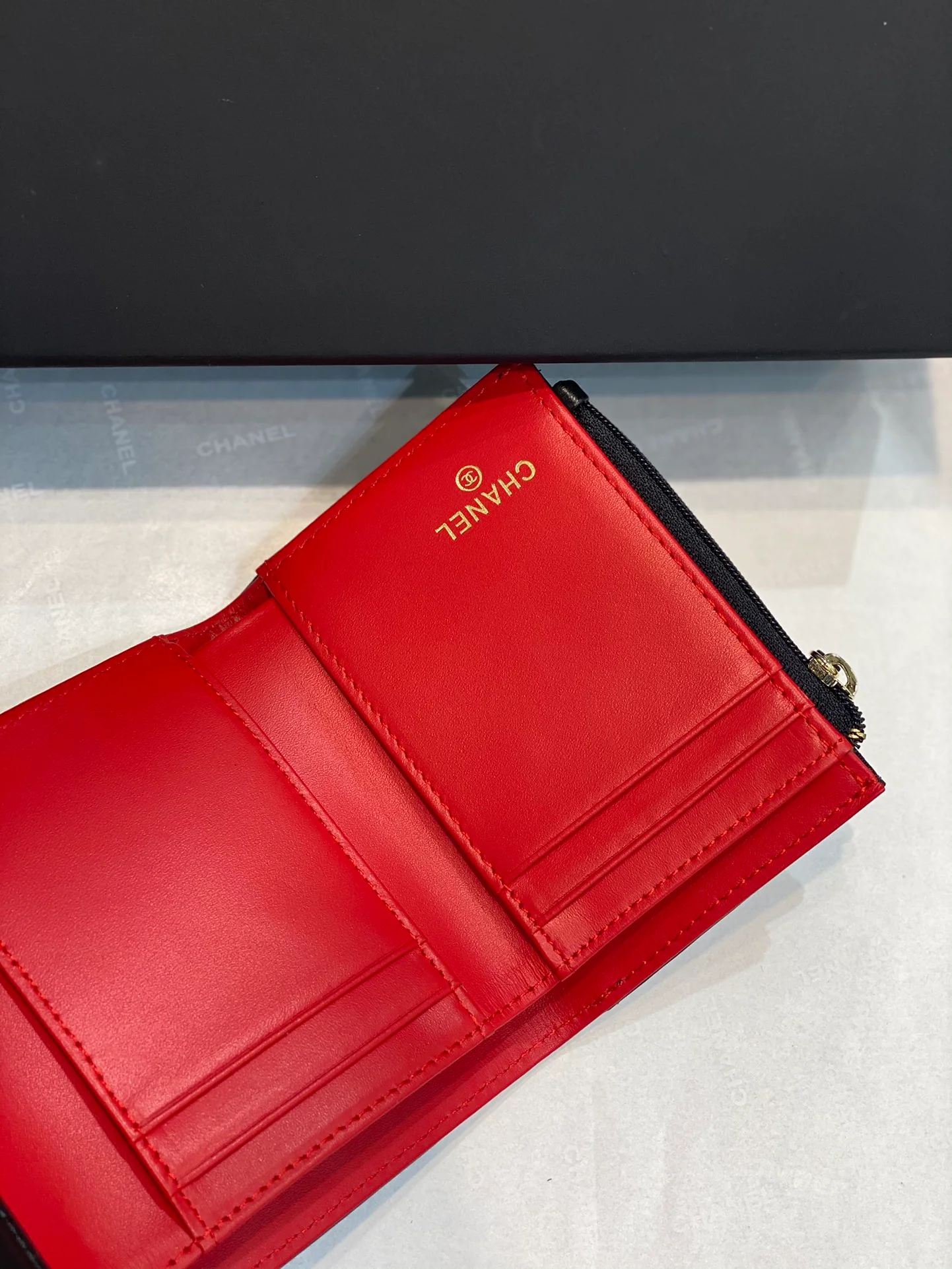 Chanel-19系列 大菱格三折钱包