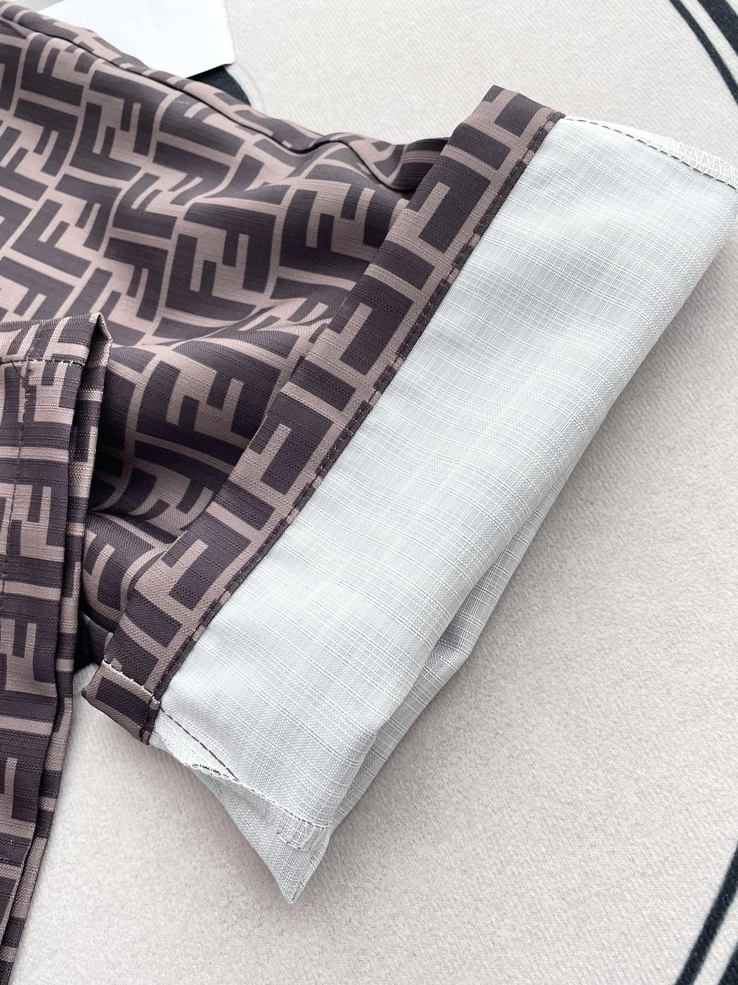 Fendi - 2403 - Весенне-летние рабочие брюки в винтажном стиле (серия FF Jacquard)