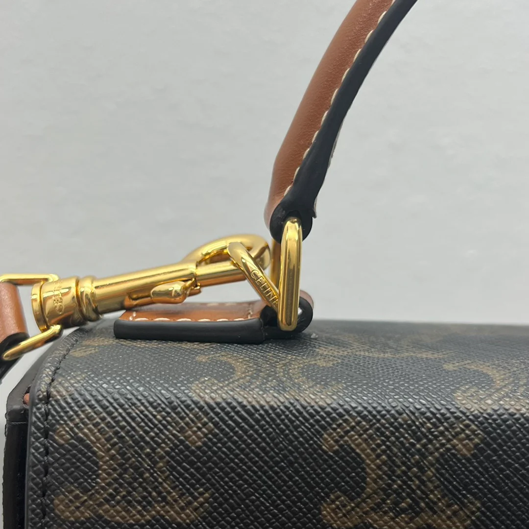 Сумка Celine Box Triomphe - Monogram, коричневая.