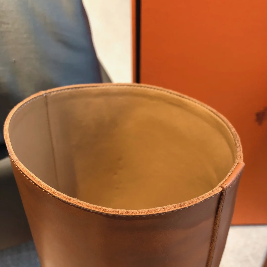 Новинка 2023 года от Hermes - Сапоги из телячьей кожи - Кофейно-коричневый