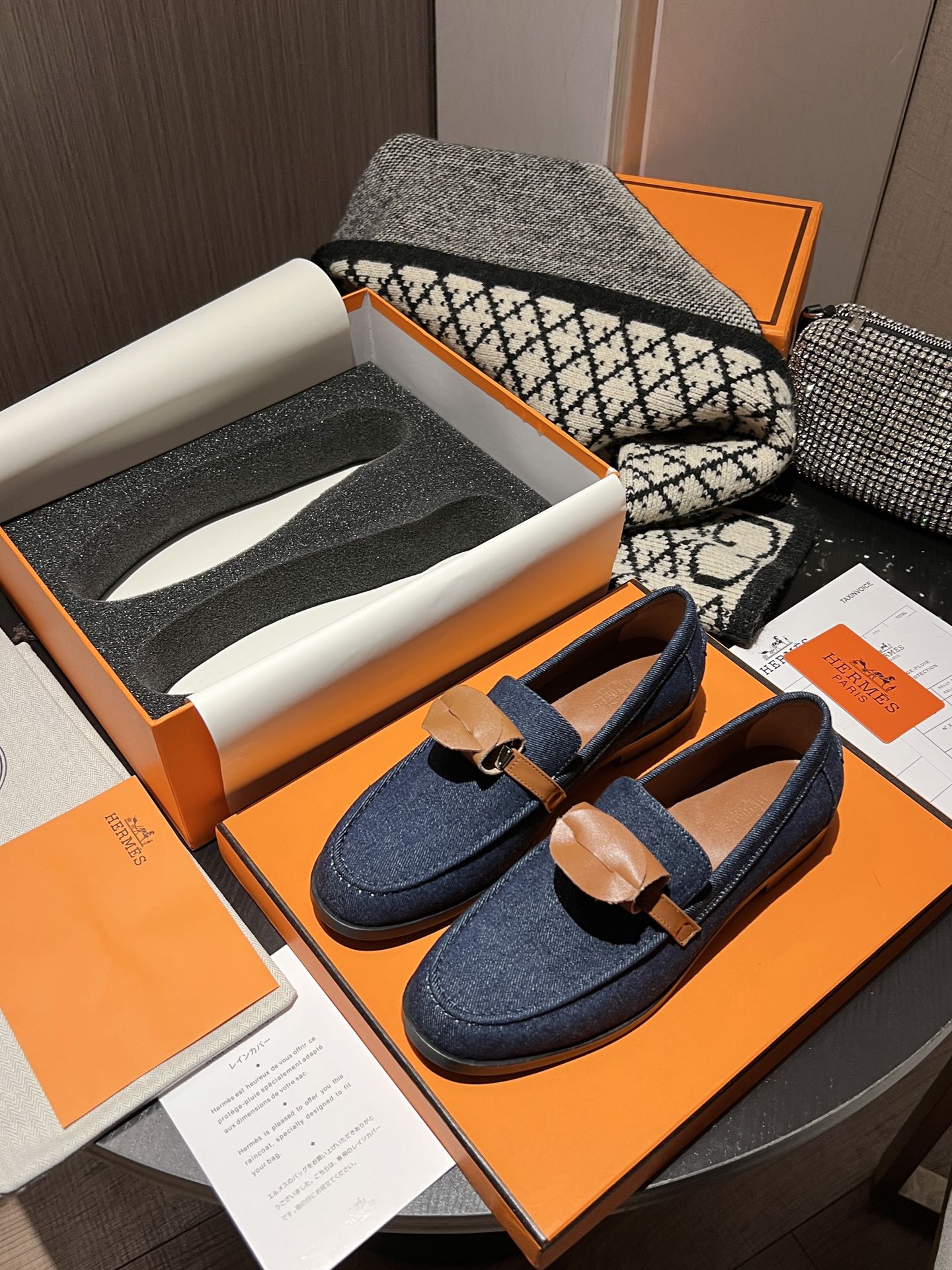 Новинка ранней весны от Hermes - Мини-мюли с пряжкой Kelly Buckle - Синие