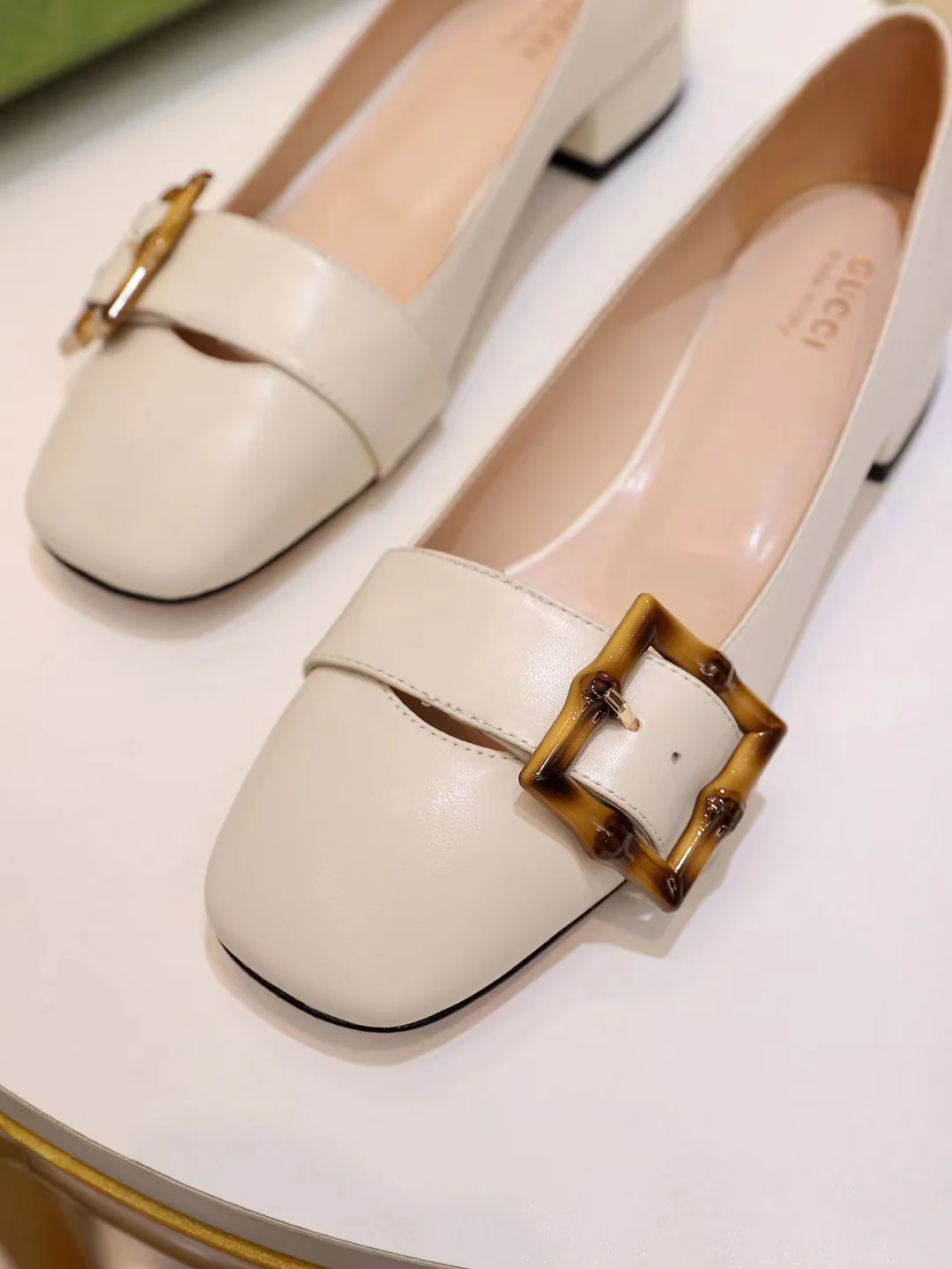 Gucci - Бамбуковая пряжка для обуви - Туфли на низком каблуке