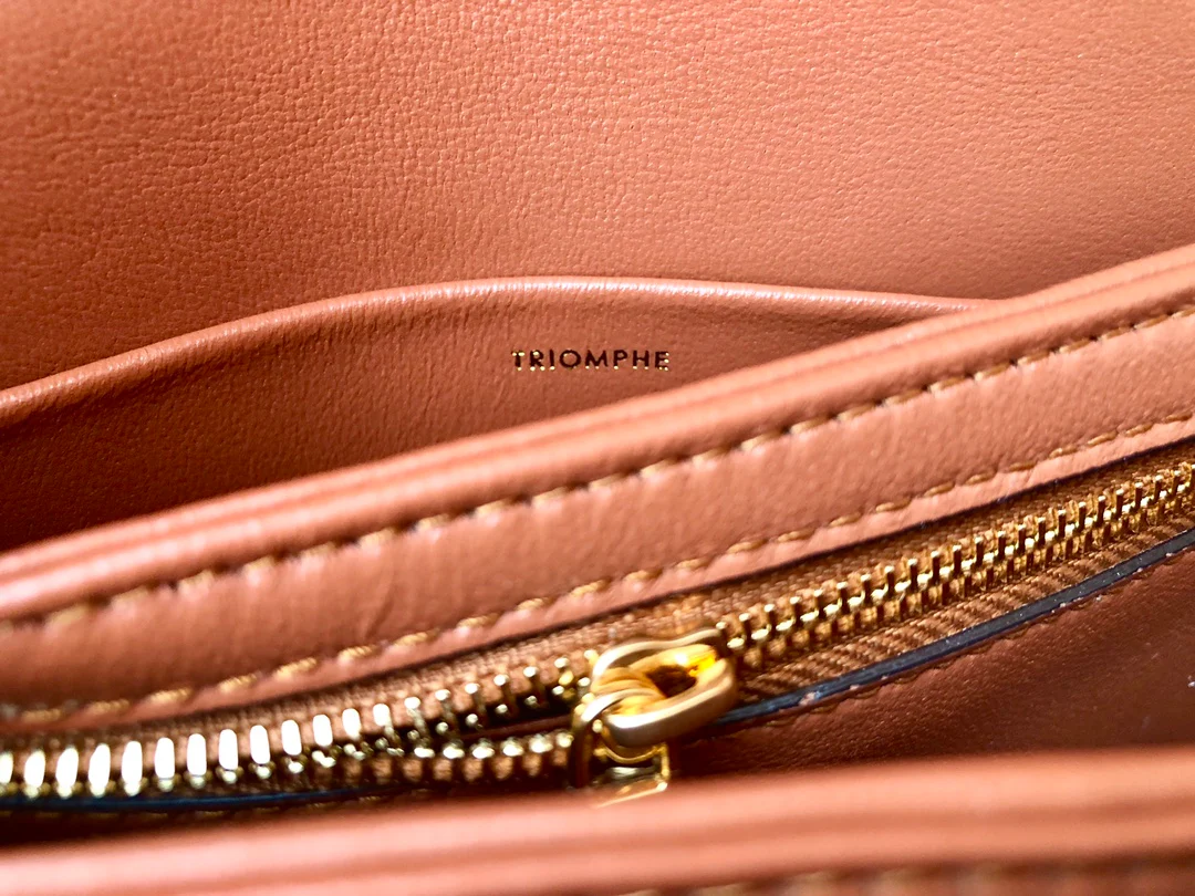 Маленькая сумка Celine Triomphe из искусственной кожи и кожи вагю.