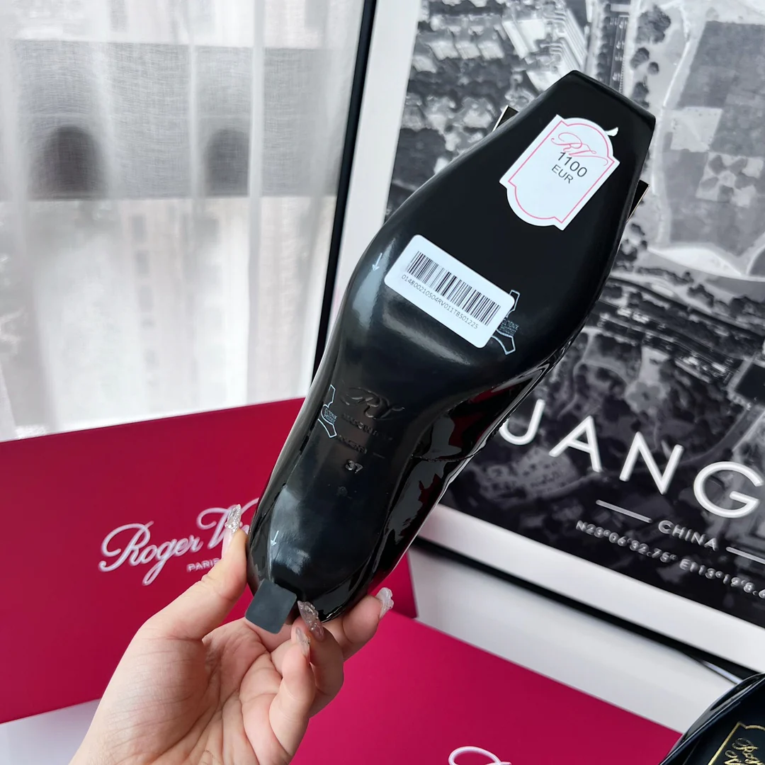 Туфли RV - классические туфли на высоком каблуке - 7-5 см - черные