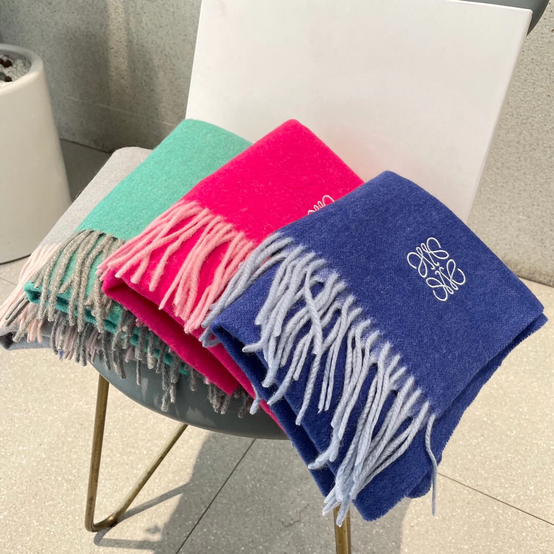 Двусторонний кашемировый шарф Lolwei - 32-180 см