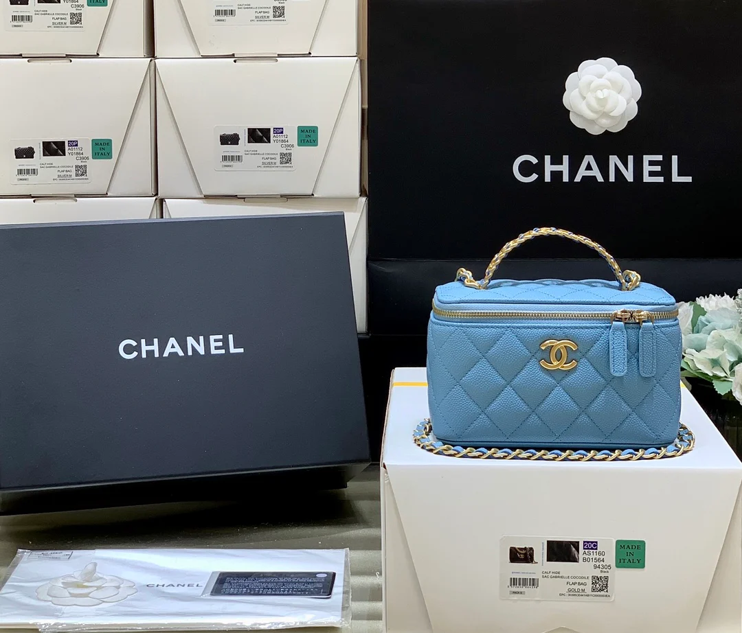 Весенне-летняя коллекция Chanel - Браслет с буквой - Квадратная коробка - Синий