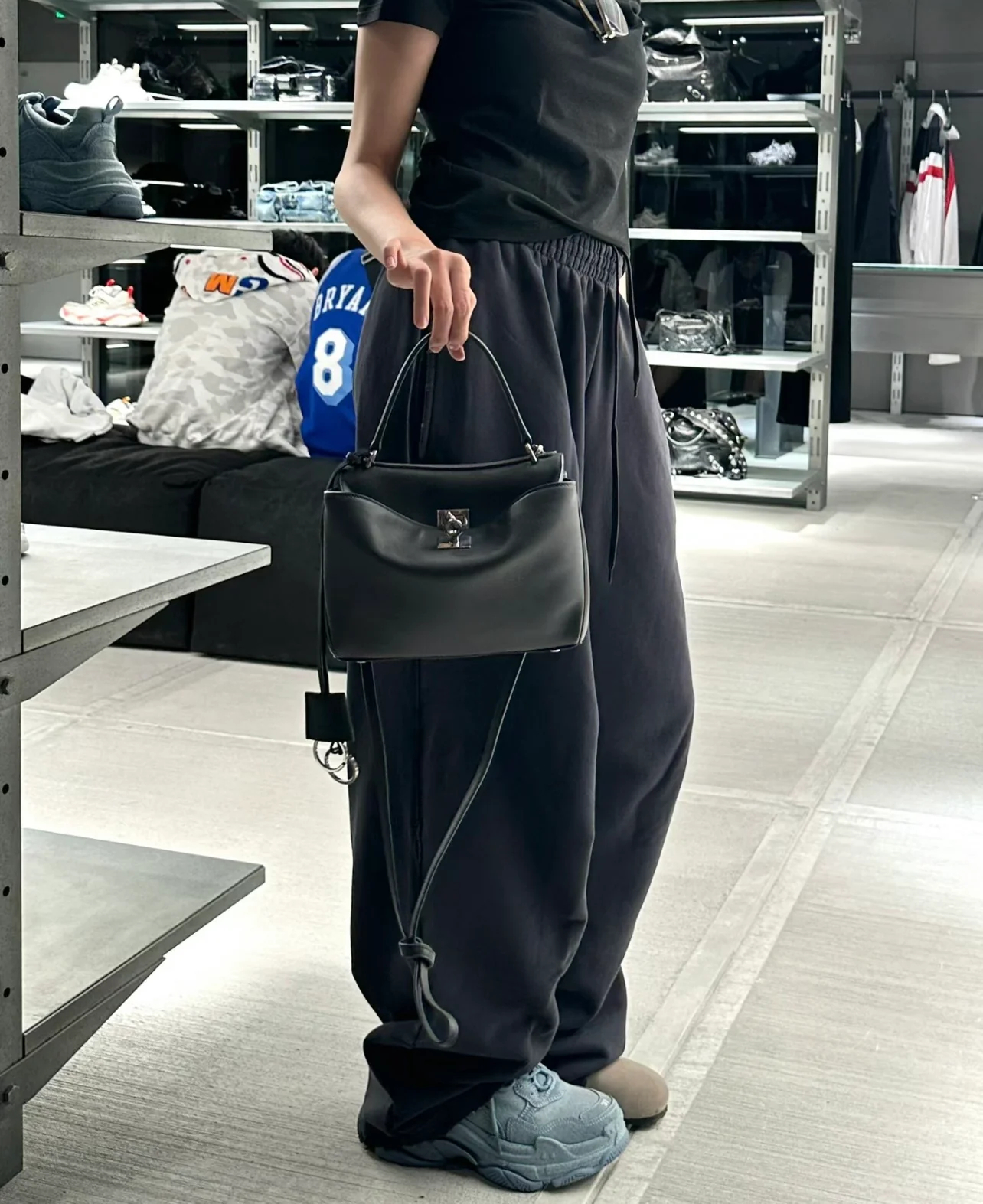 Сумка Balenciaga Rodeo - S28 - 9 см - Серая