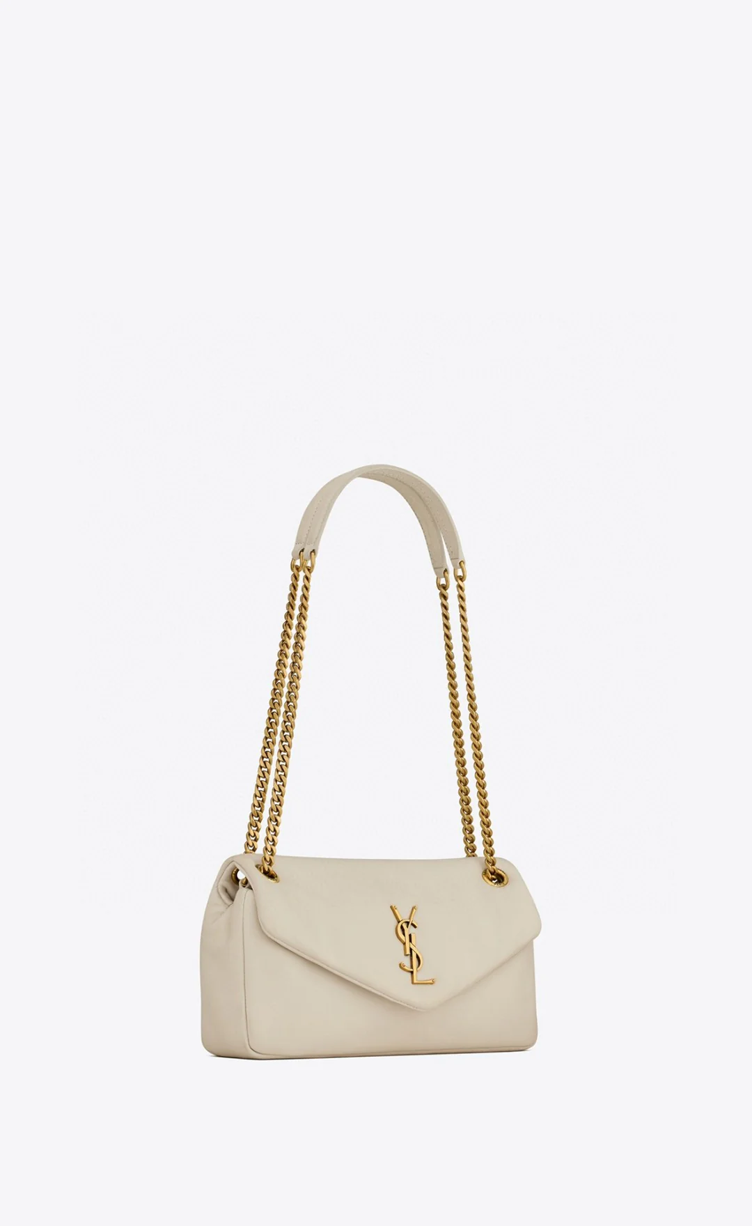 Сумка YSL Calypso из овечьей кожи с цепочкой - Off White