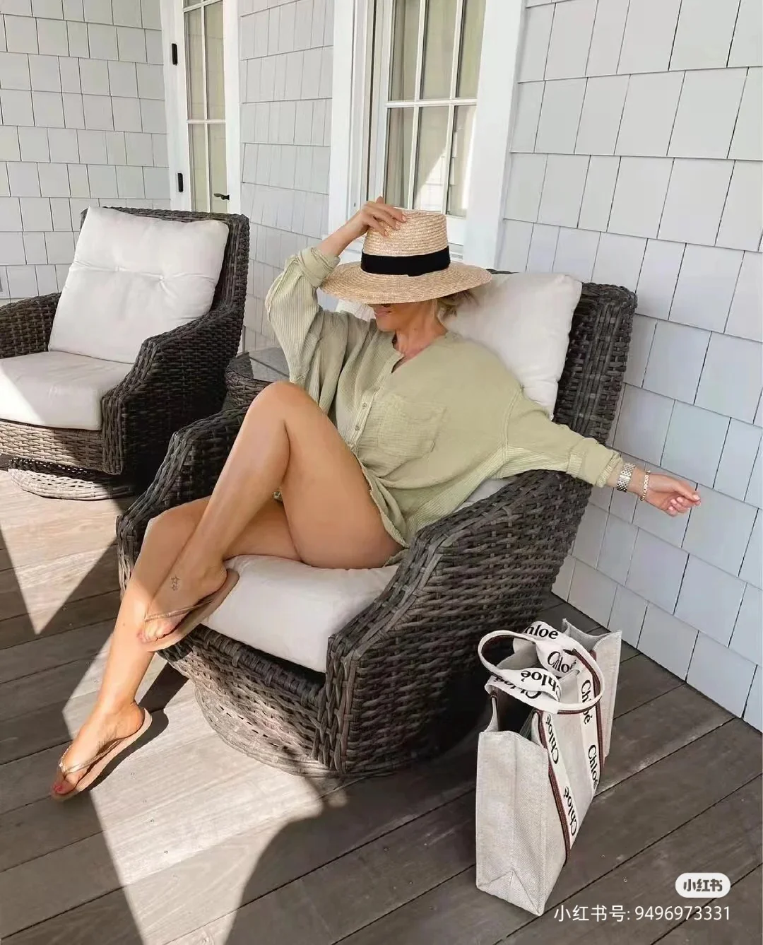 Сумка-тоут Chloe Woody, малиново-красная, большая.