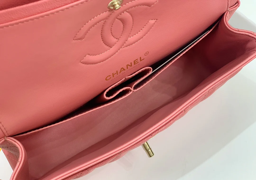 Сумка Chanel Sesame Pattern CF с фурнитурой из розового золота и перламутра - 23 см