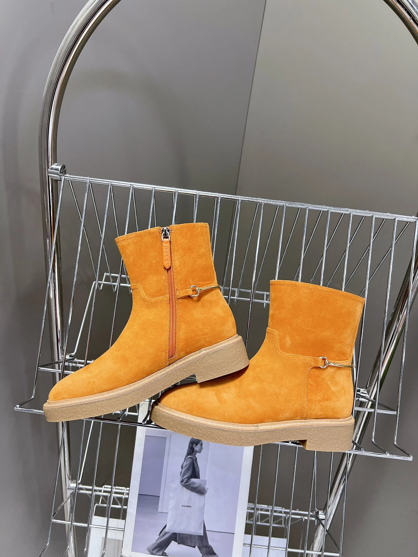 Конные сапоги Gucci 2024 - оранжевые