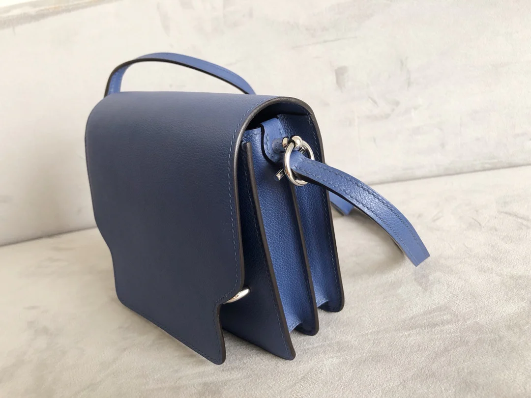 Hermes Roulis 19 Синий с серебряной пряжкой