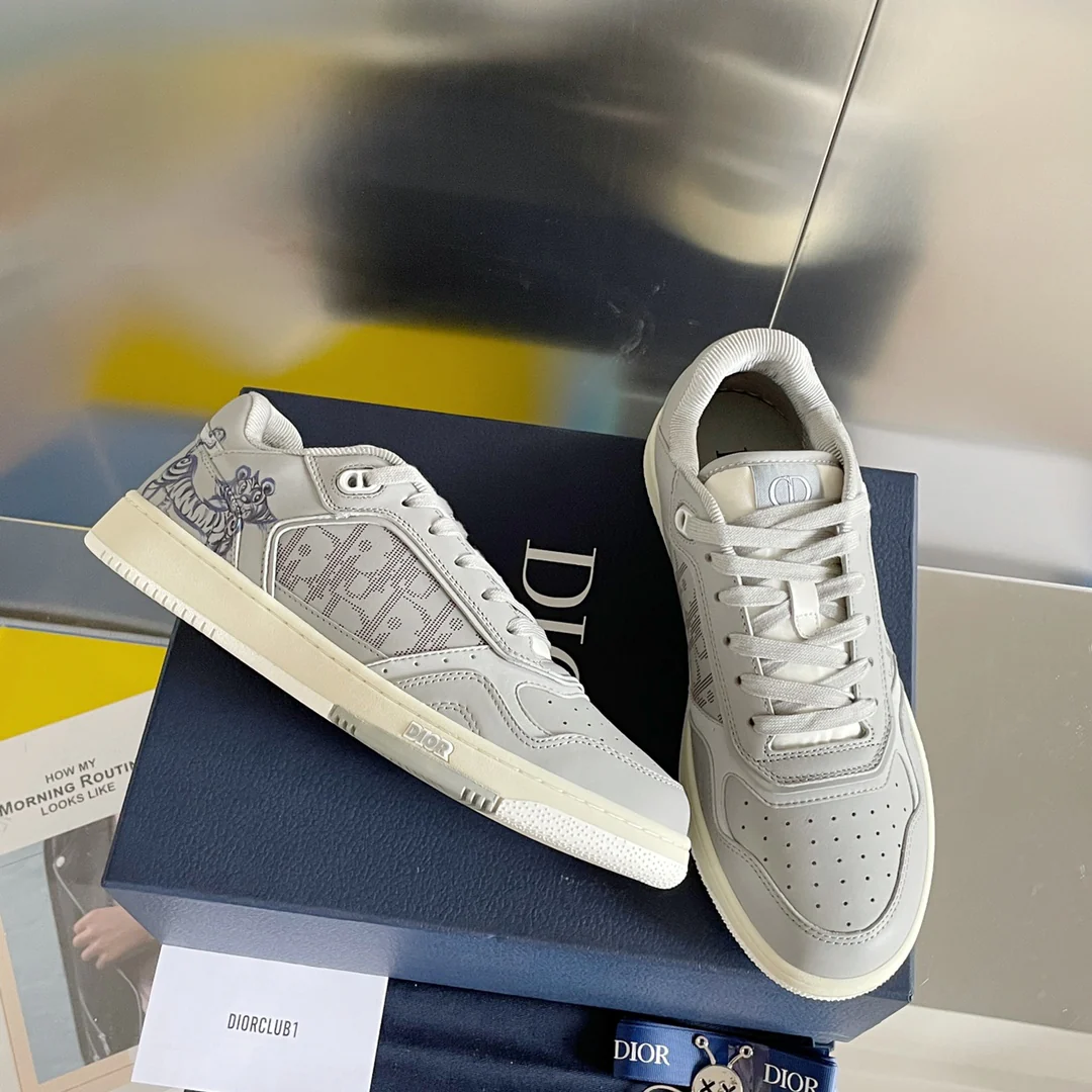 Кроссовки Dior серии B27 - Повседневные спортивные кроссовки - Парный стиль - Серые - 1