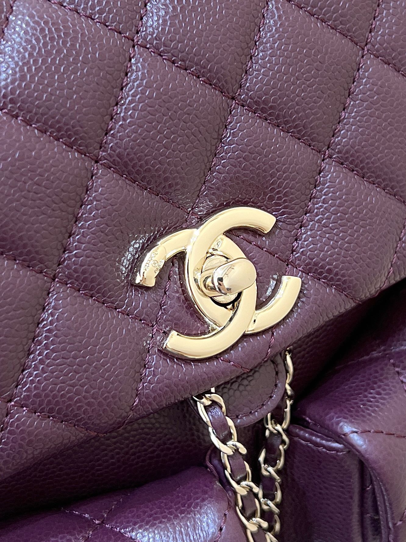Рюкзак Chanel 24a-duma Frog, маленький, бордовый
