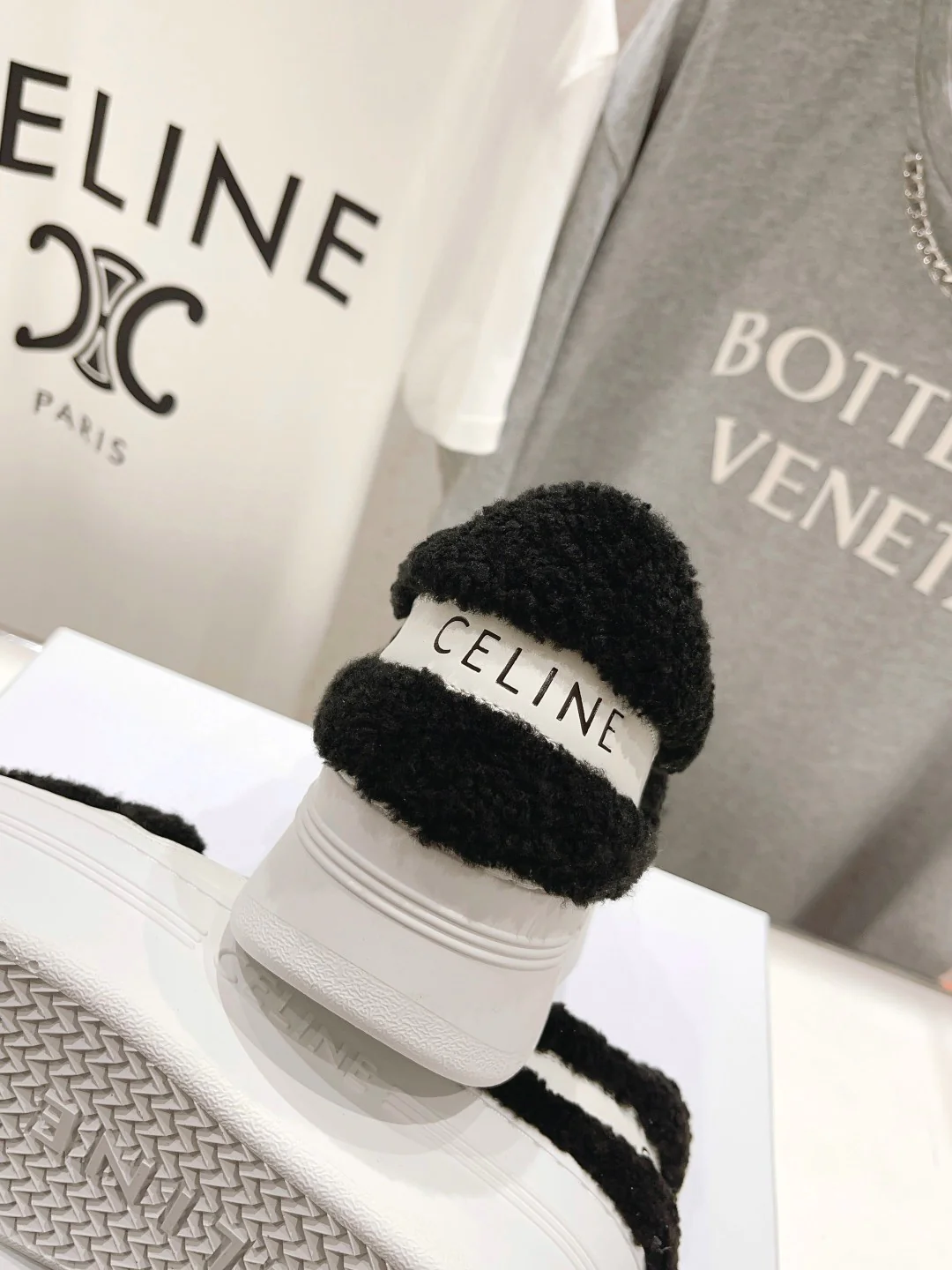 Кроссовки на платформе Celine - черные