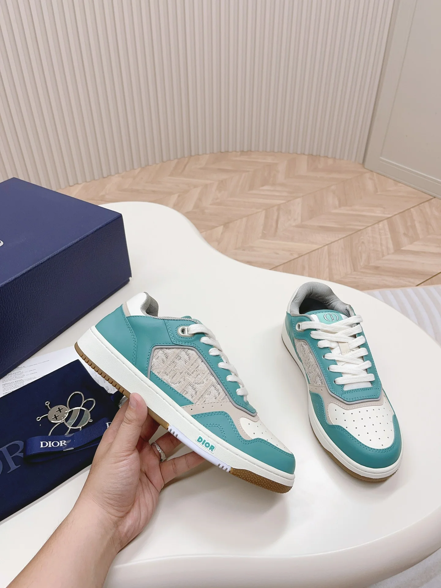 Dior B27 серия - Низкие повседневные кроссовки - Унисекс - Зеленый