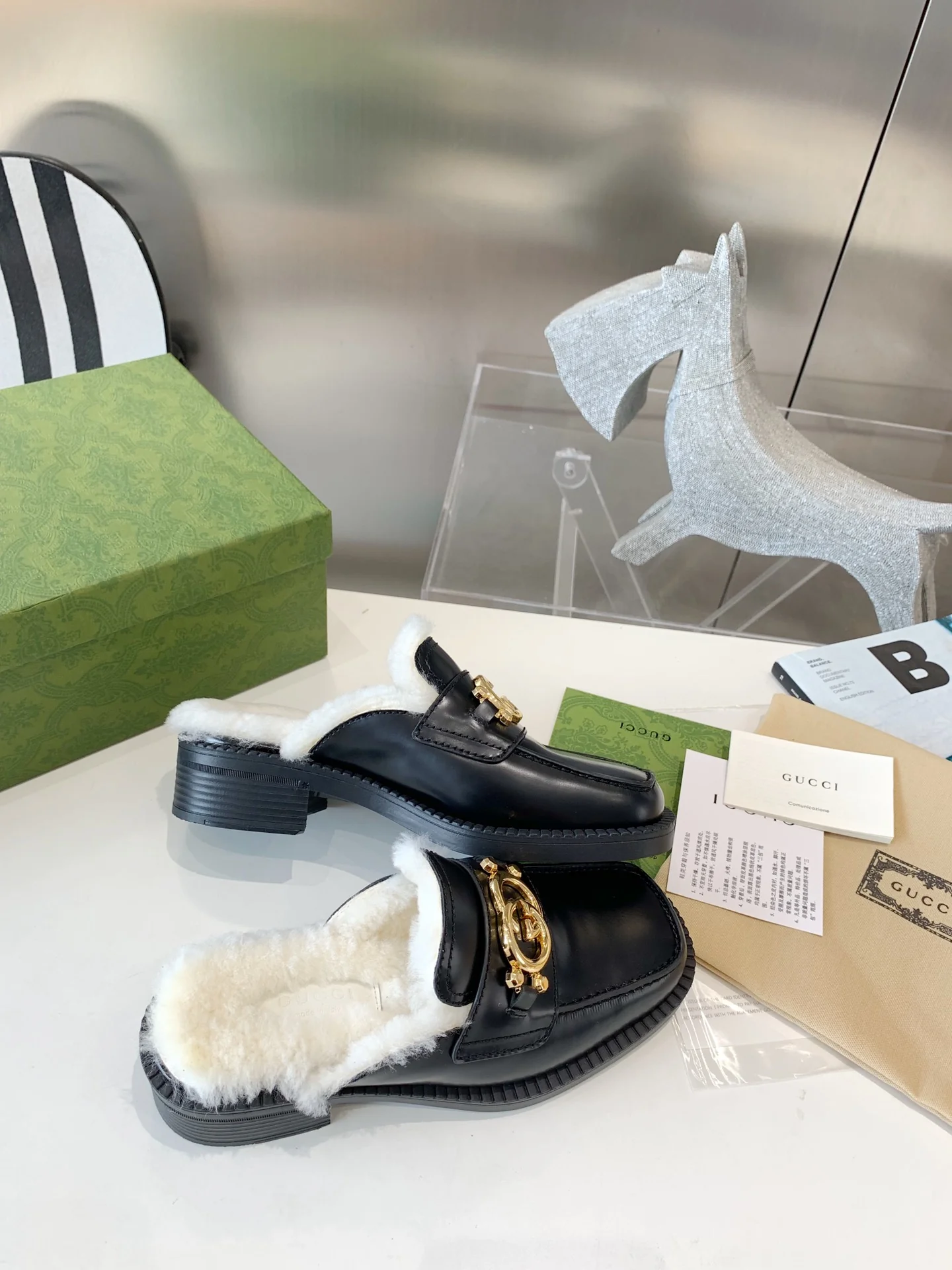 Gucci - Меховые тапочки