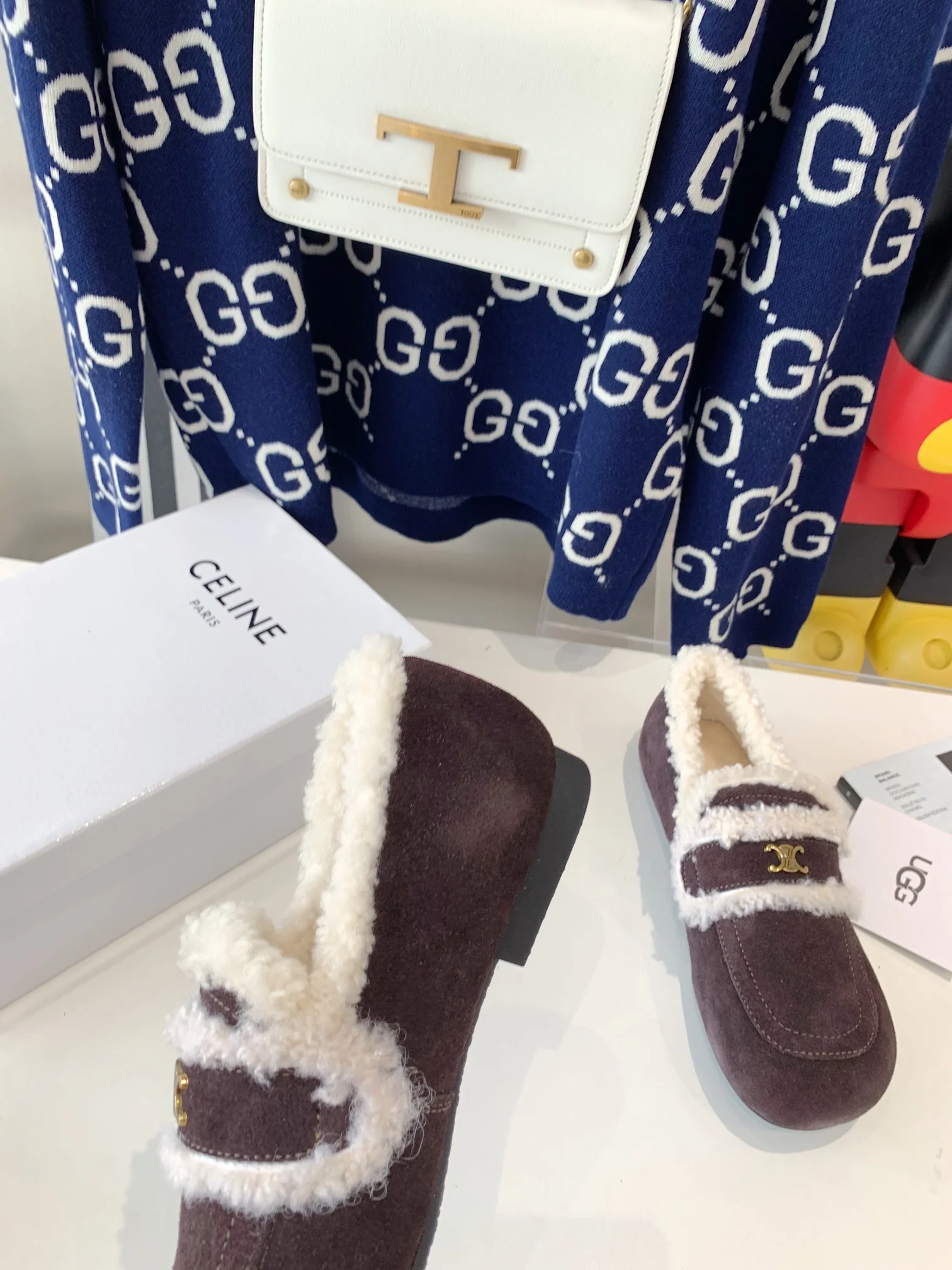 Celine - Снежные сапоги из натуральной кожи и меха