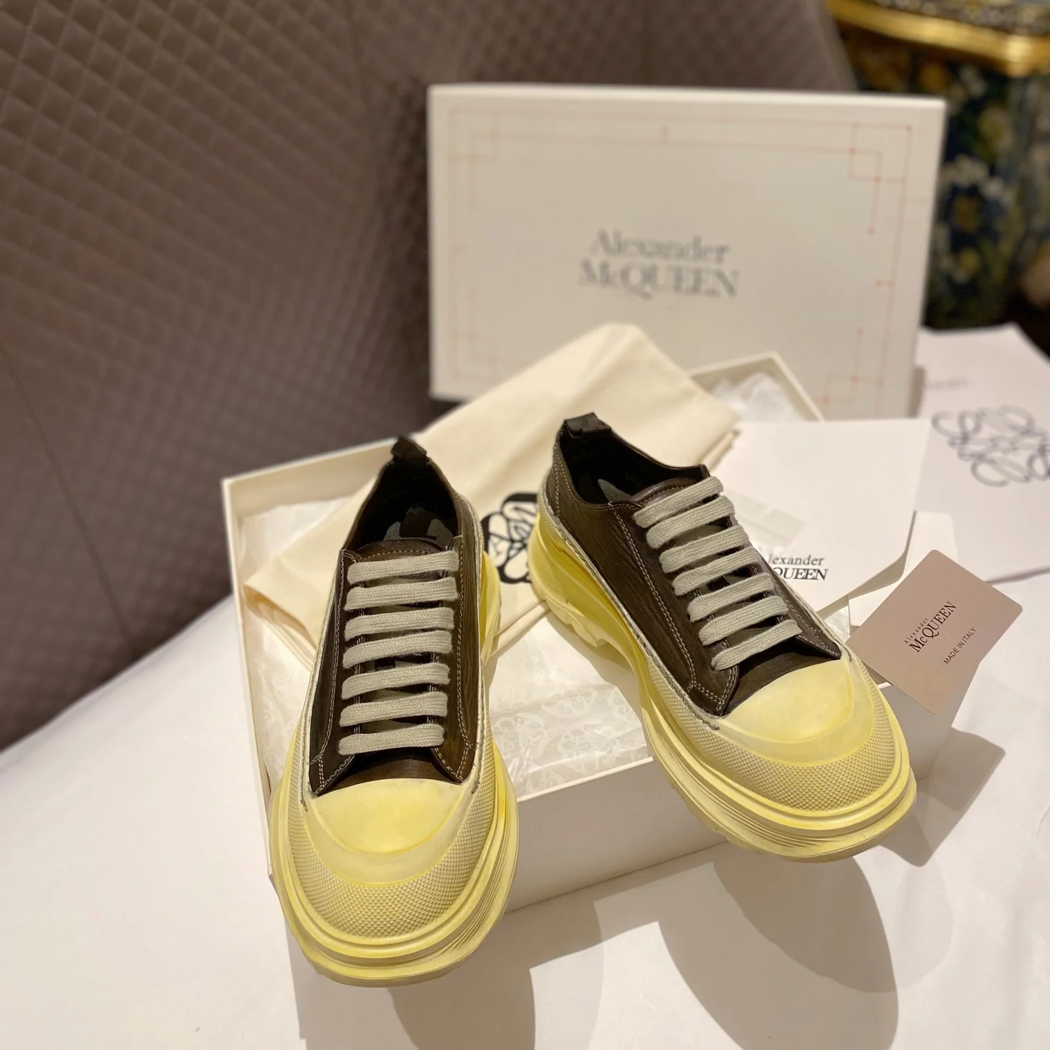 McQueen - Туфли на платформе из парусины