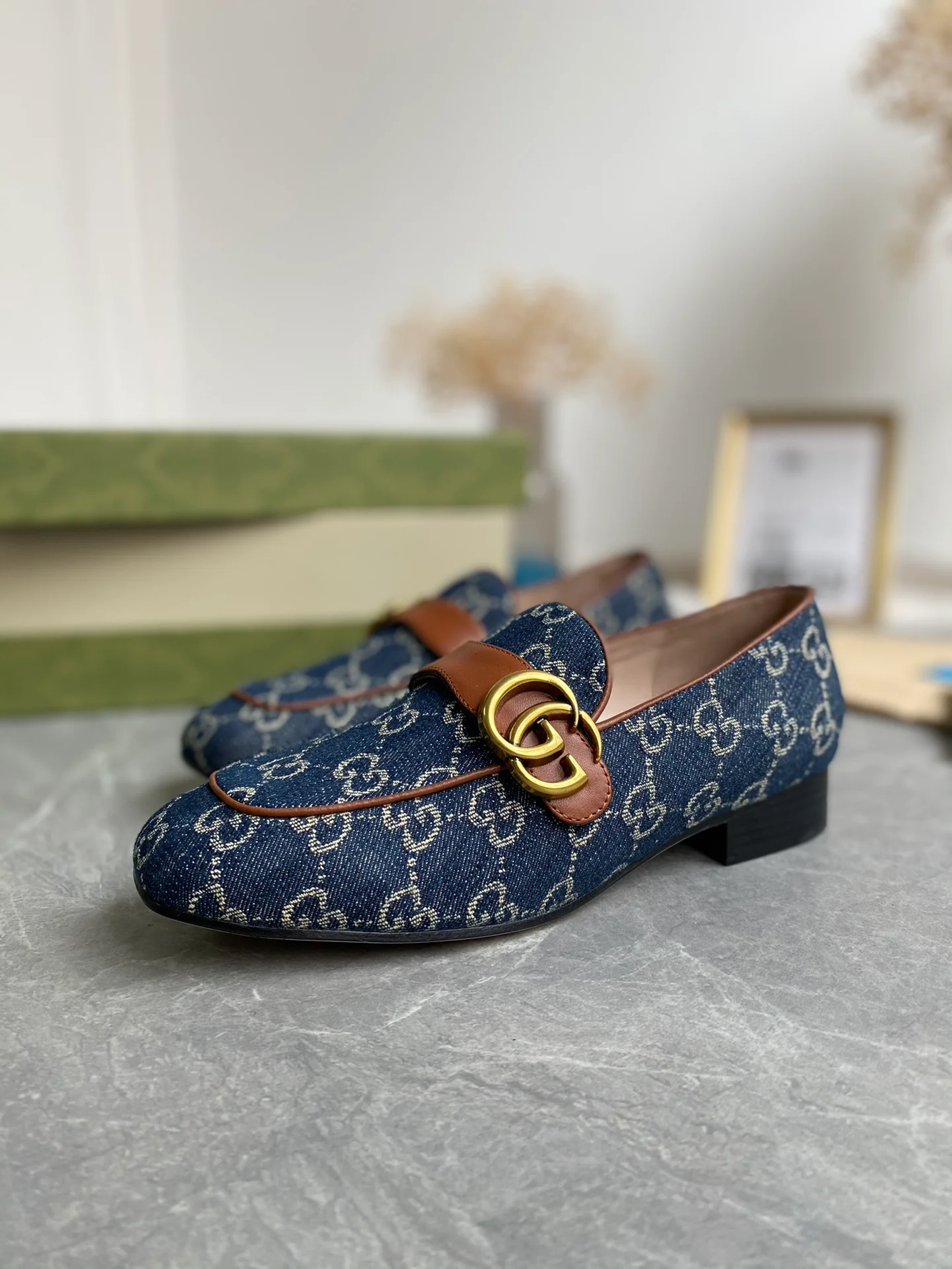 Джинсовые лоферы Gucci