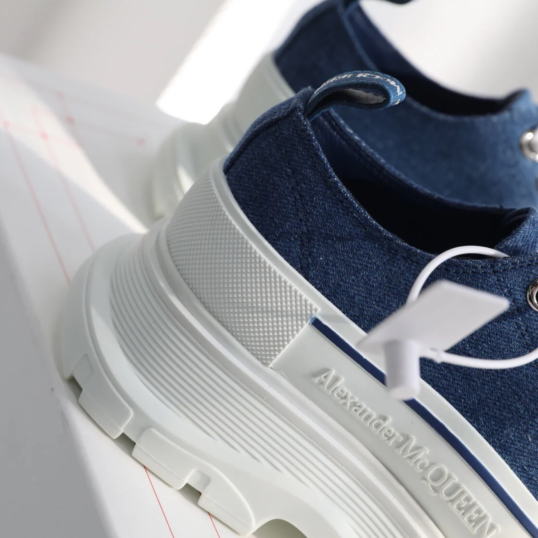 Кед на платформе McQueen - унисекс - джинсово-синий