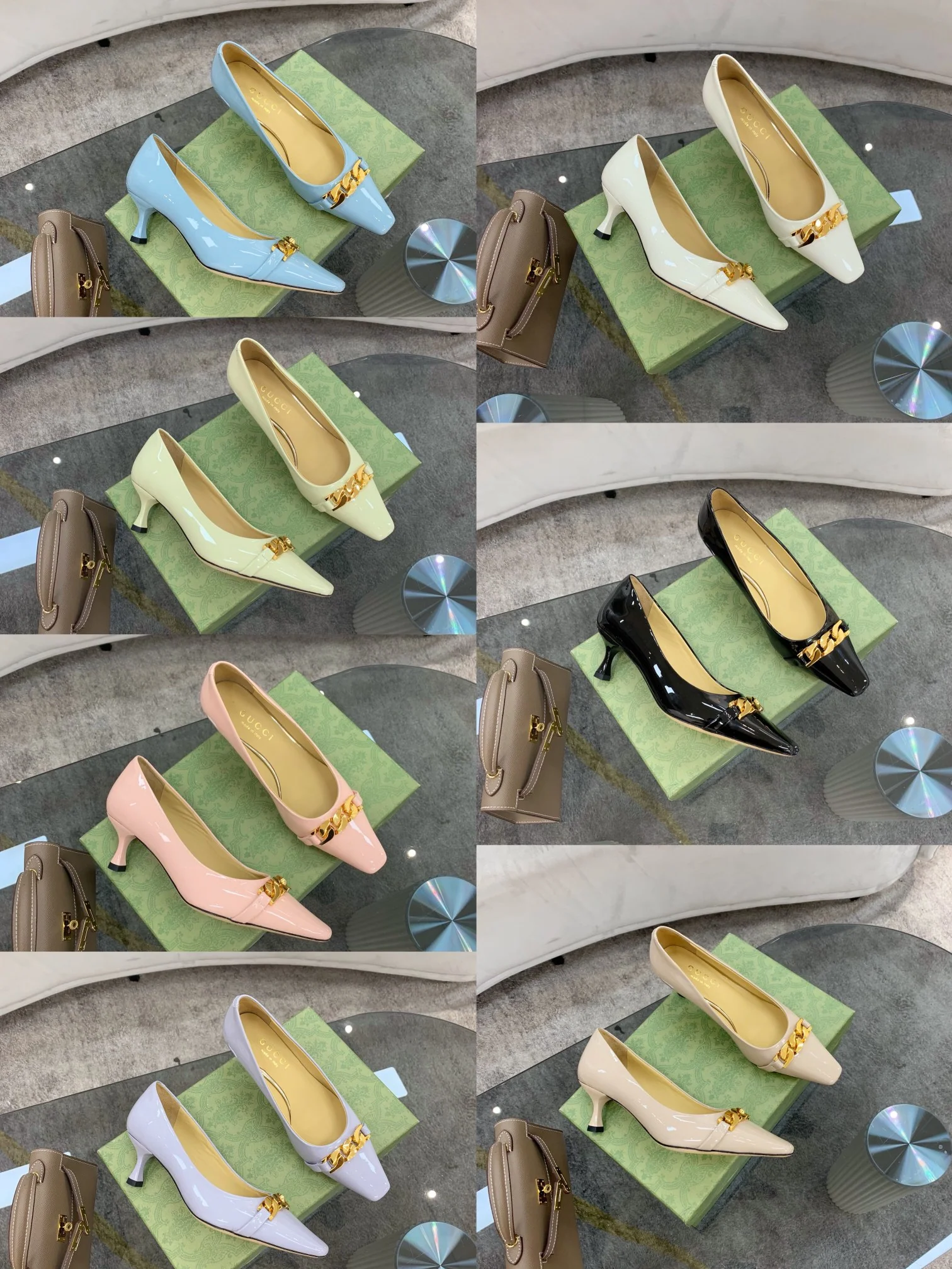 туфли на низком каблуке с цепочкой Gucci