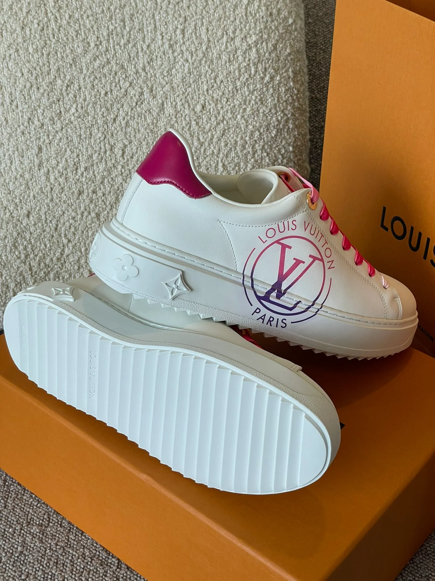 LV - Розовые кроссовки на платформе - Повседневная обувь - Спортивная обувь