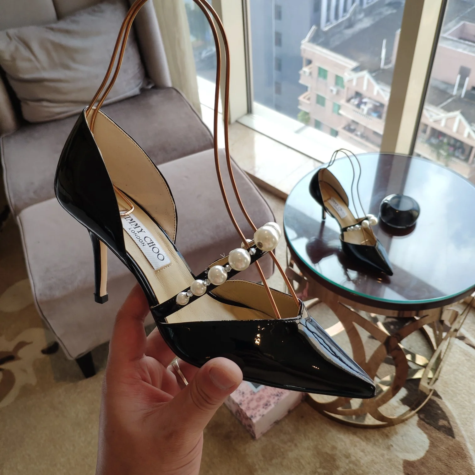 Туфли на шпильке Jimmy Pearl - черные