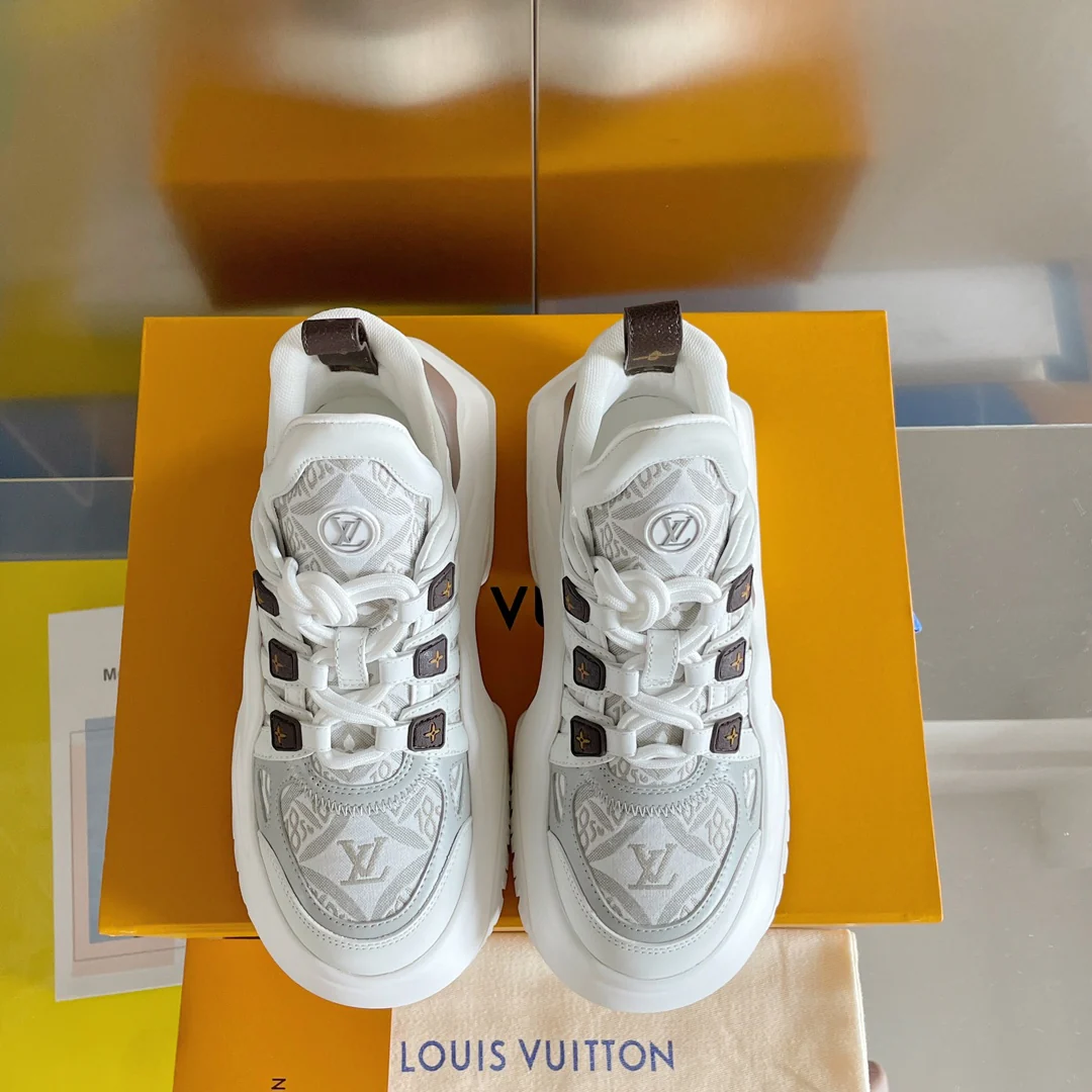 Новинка LV 2023 года - Серия Archlight 2-0 на платформе - Кроссовки/?папины кроссовки? - Белый/Серый