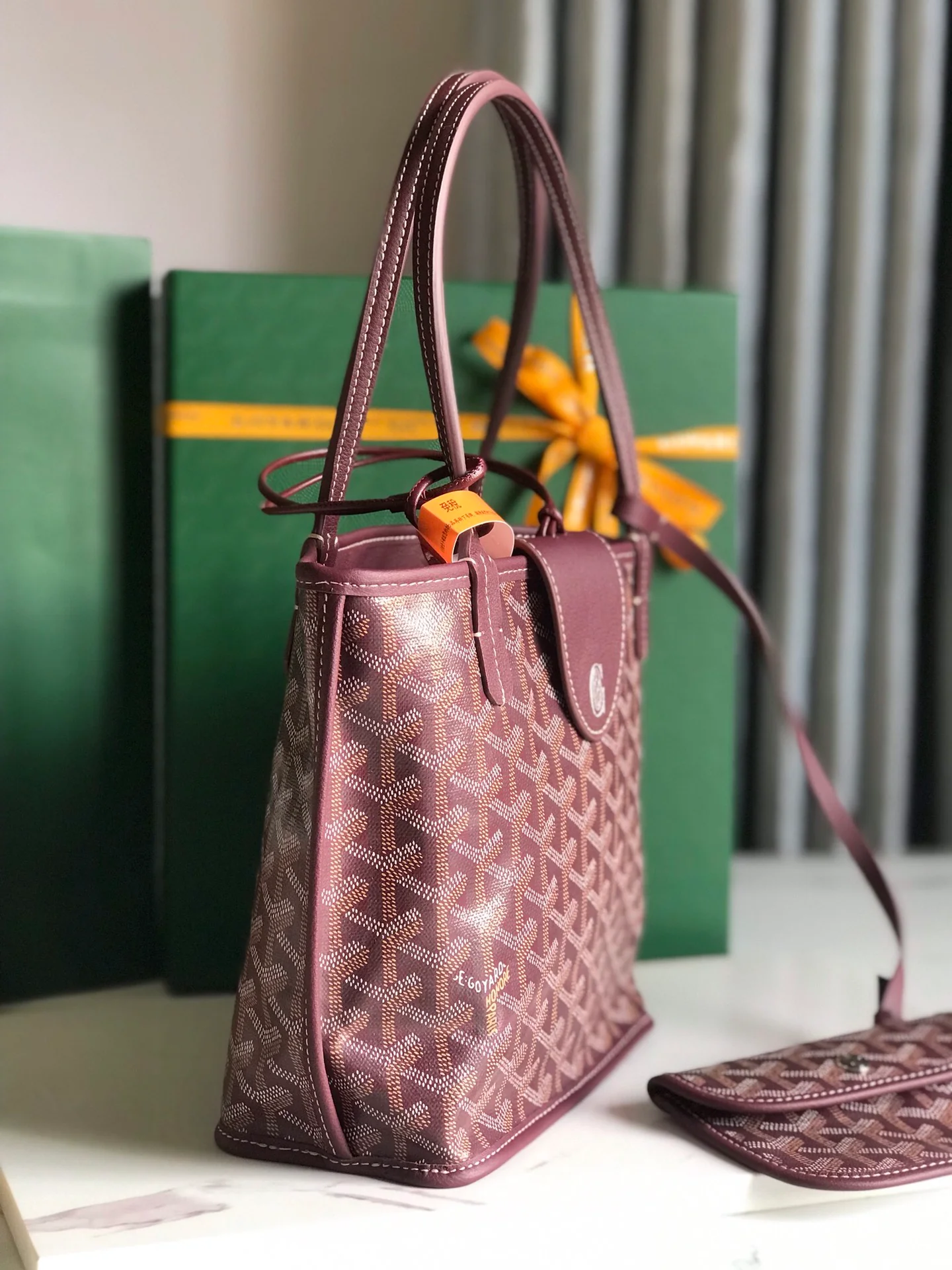 Мини-сумка Goyard Anjou - бордовый