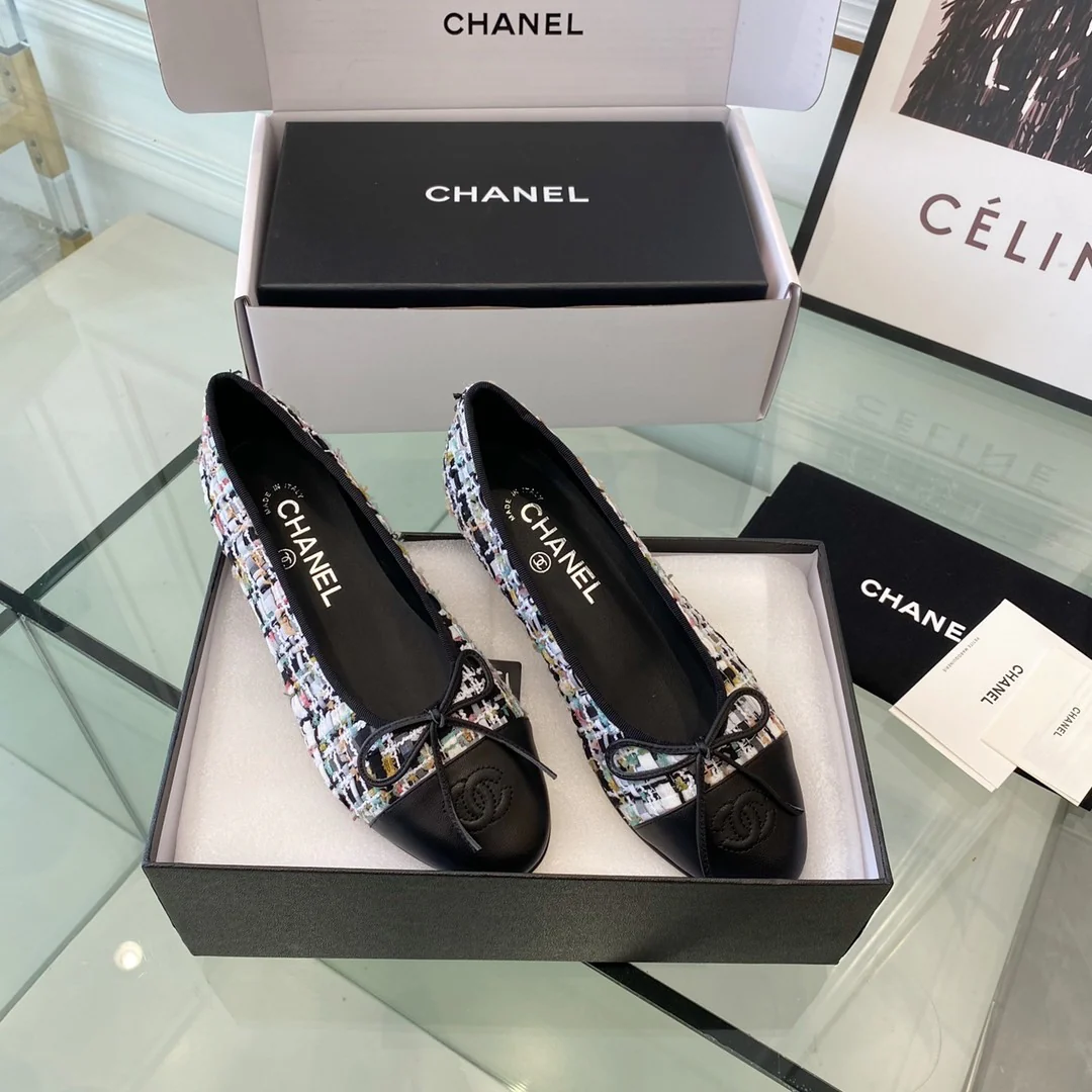 Классические балетки Chanel - Черные - 1