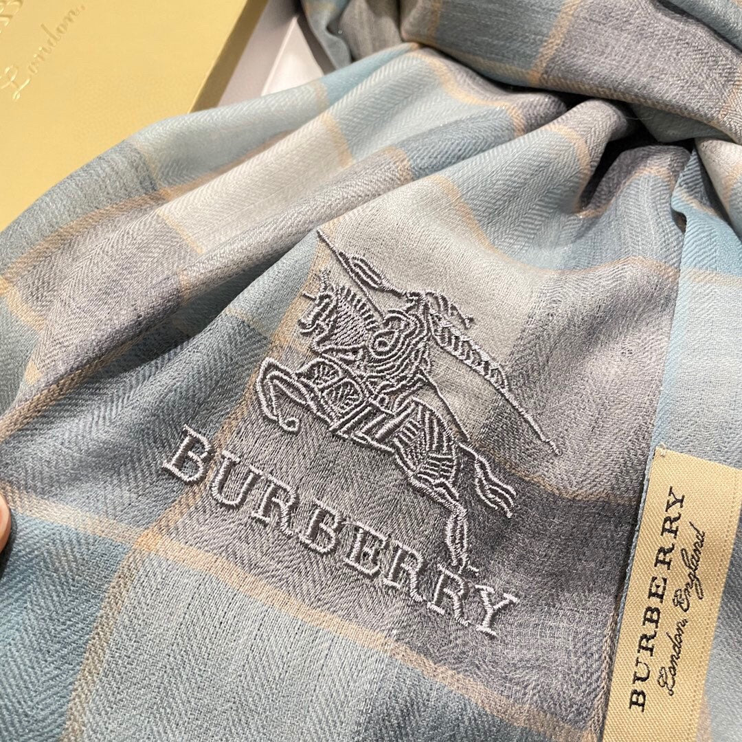 Шарф Burberry Knight Light Check - 90 см - 200 см - 100 см - Чистый кашемир