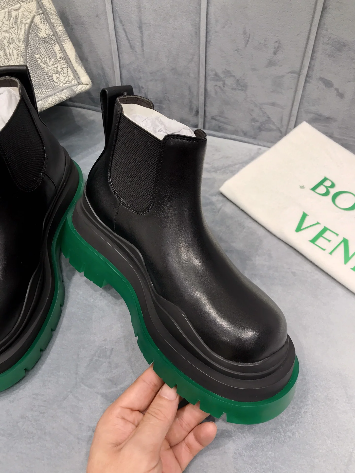 BV - Ботильоны на зеленой подошве