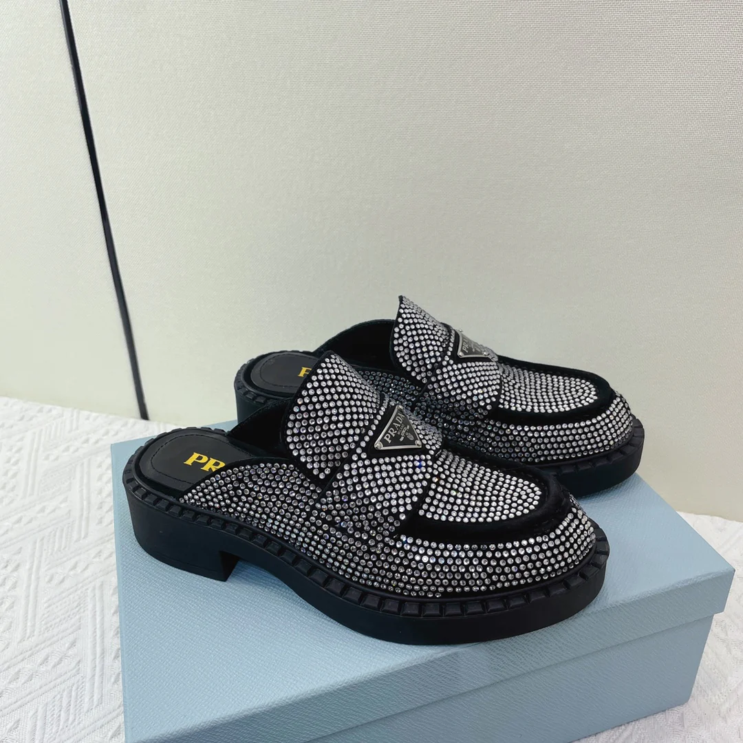 Обувь Prada - Мюли Prada, украшенные стразами