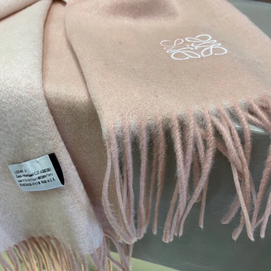 Шарф ?Лолита? с вышивкой ?Водяная рябь? — 100 г — Кашемир — Абрикосовый