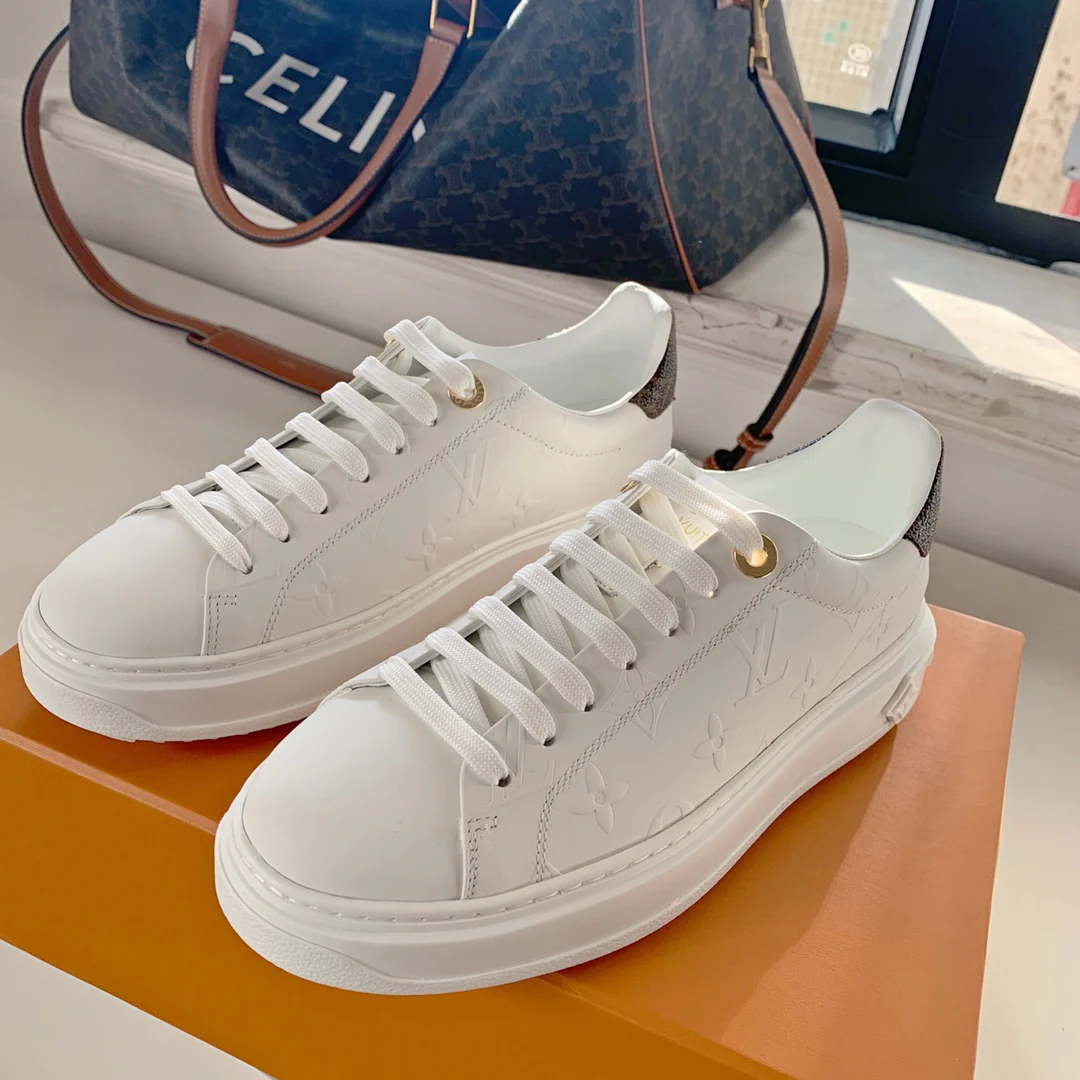 Обувь LV - LV Time Out - белые кроссовки на платформе - 1