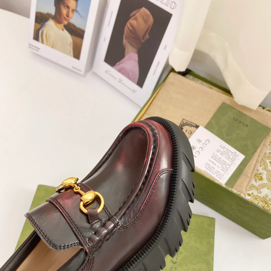 Лоферы на платформе Gucci - 1