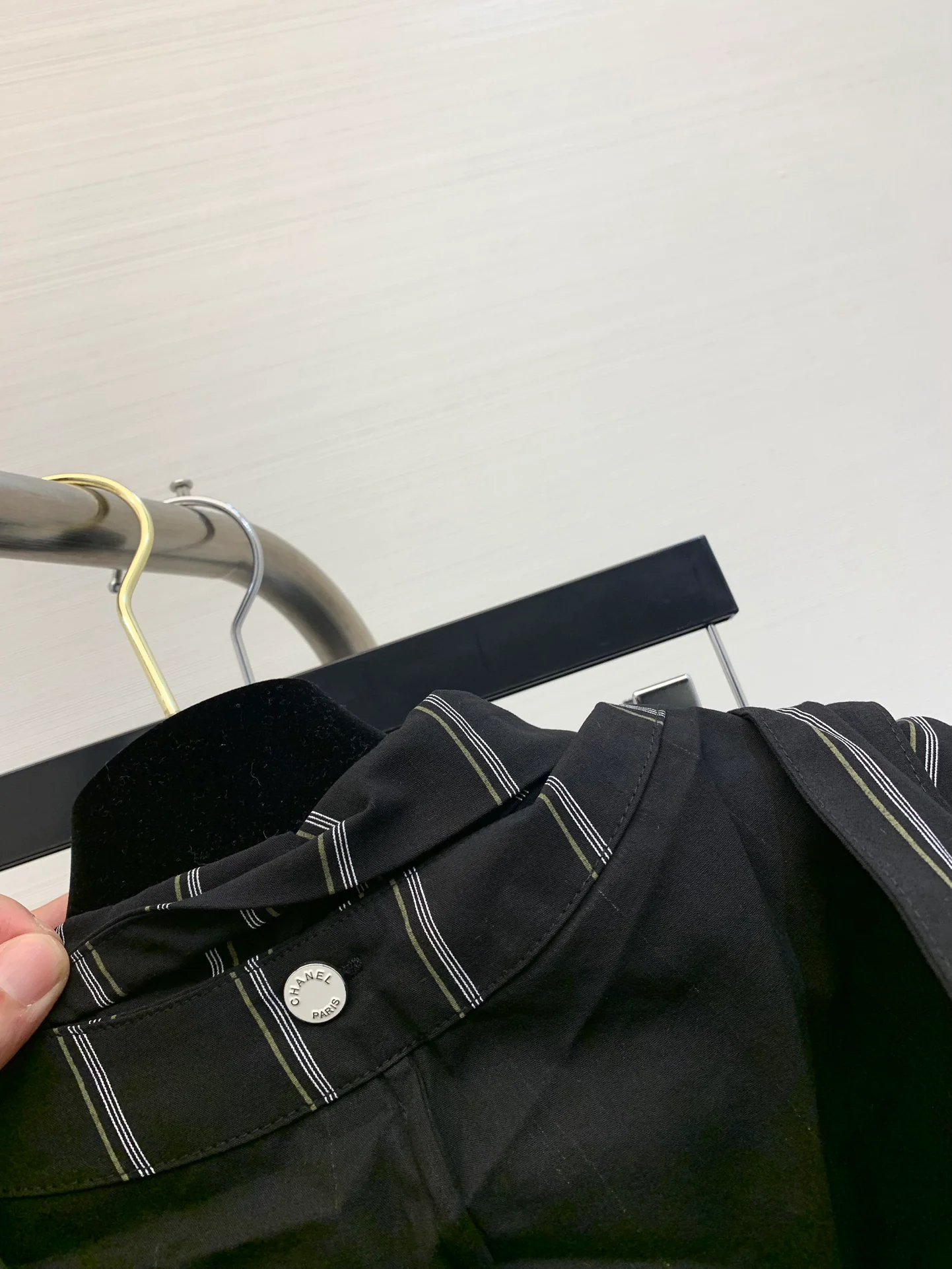 Новая полосатая толстовка с капюшоном Chanel 2403 Весна/Лето